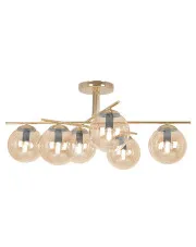Złoto-bursztynowa duża lampa sufitowa glamour - A674-Didaro w sklepie Edinos.pl
