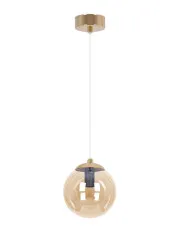 Złoto-bursztynowa lampa wisząca szklana kula - A675-Anra w sklepie Edinos.pl