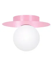 Różowa lampa sufitowa w kształcie kapelusza - A677-Eria w sklepie Edinos.pl