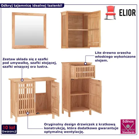 Zestaw 4 elementowy do łazienki Ukrex 5X