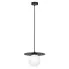 Czarna metalowa lampa wisząca ze szklanym kloszem - M258-Mariel