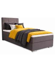 Kontynentalne łóżko pojedyncze z zagłówkiem 80x200 - Fezo 3X 8 kolorów w sklepie Edinos.pl