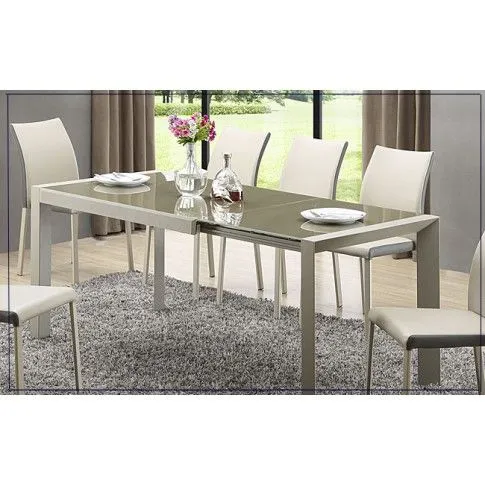 Zdjęcie rozkładany stół Nati, beżowy, brązowy | Edinos.pl