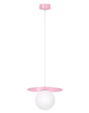 Różowa nowoczesna lampa wisząca kapelusz - A679-Eria w sklepie Edinos.pl