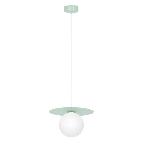 Zielona lampa wisząca w kształcie kapelusza A679-Eria