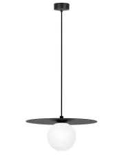 Czarna lampa wisząca kapelusz nad stół - A680-Eria w sklepie Edinos.pl