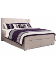 Dwuosobowe łóżko kontynentalne z pikowanym zagłówkiem 160x200 - Fezo 4X 8 kolorów w sklepie Edinos.pl