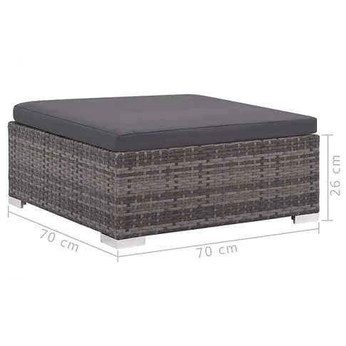 Szary zestaw ogrodowy 6-częściowy Bero 6B