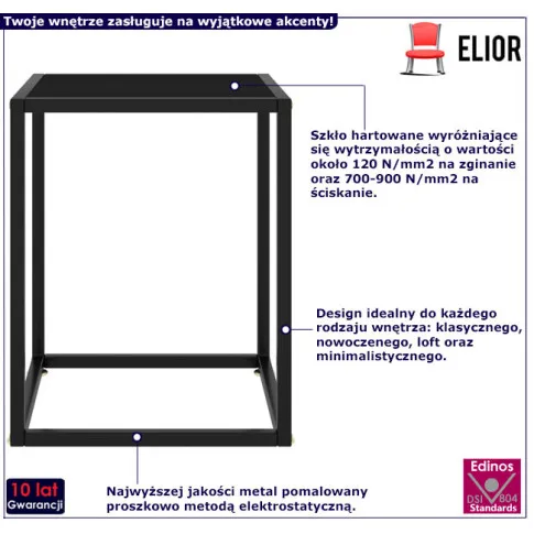 Mały stolik kawowy Tivoxi kolor blatu czarny