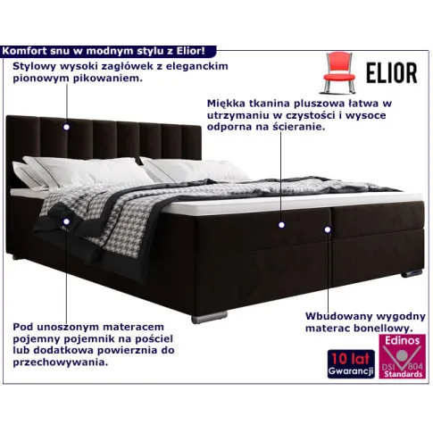 pluszowe podwojne lozko tapicerowane z pojemnikiem tisane 6x