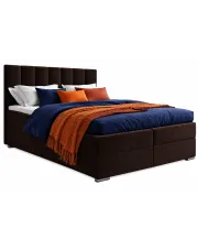 Kontynentalne łóżko welurowe z zagłówkiem 160x200 - Fezo 6X 8 kolorów w sklepie Edinos.pl