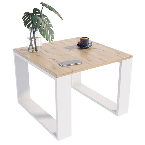 Kwadratowy stoli kawowy artisan+biały Juna 5X