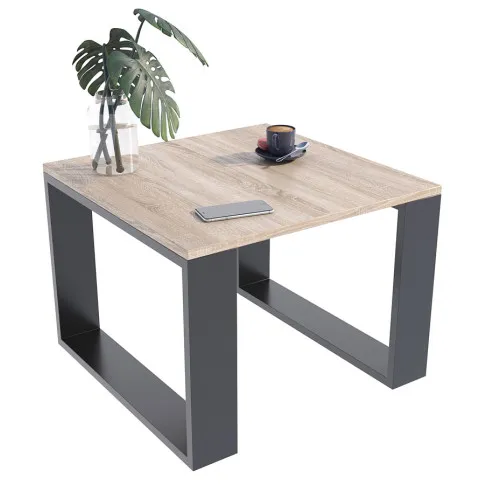 Minimalistyczny stolik kawowy sonoma/czarny Juna 5X