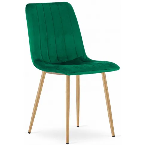 Ciemnozielone krzesło tapicerowane kuchenne Fernando 3X