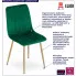 Zielone welurowe krzesło z kompletu Fernando 3S