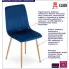 Niebieskie krzesło z zestawu 4 krzeseł Fernando 3S
