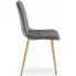 Ciemnoszare krzesło welurowe do jadalni Ekis