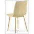 Beżowe krzesło welurowe Ekis