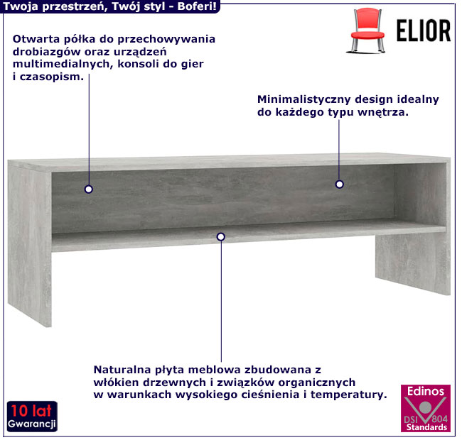 Szafka RTV Sarsa beton