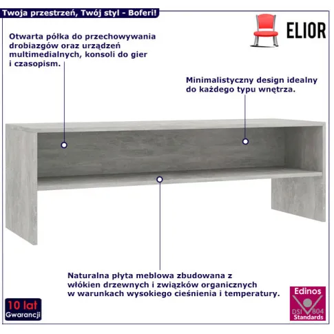 Klasyczna szafka pod TV Boferi kolor beton