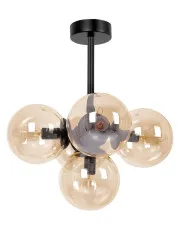 Bursztynowa pięciopunktowa lampa sufitowa - A688-Zera w sklepie Edinos.pl