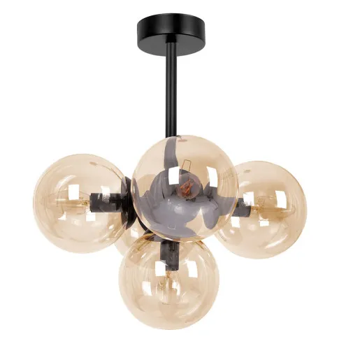 Bursztynowa lampa sufitowa pięciopunktowa A688-Zerta
