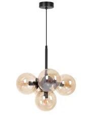 Bursztynowa regulowana lampa sufitowa ze szklanymi kloszami - A689-Zera w sklepie Edinos.pl