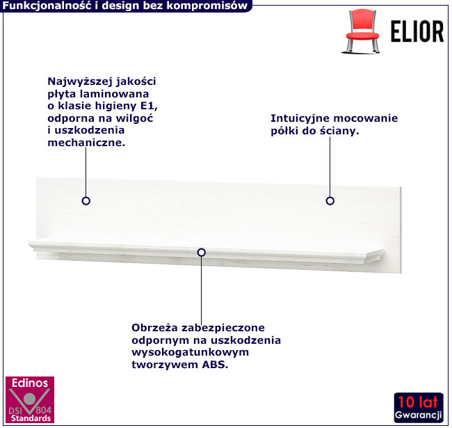Biała półka Fiorino 13X