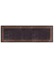 Czarny nowoczesny dywan z grecki wzór 80x300 cm - Gotix 5X w sklepie Edinos.pl