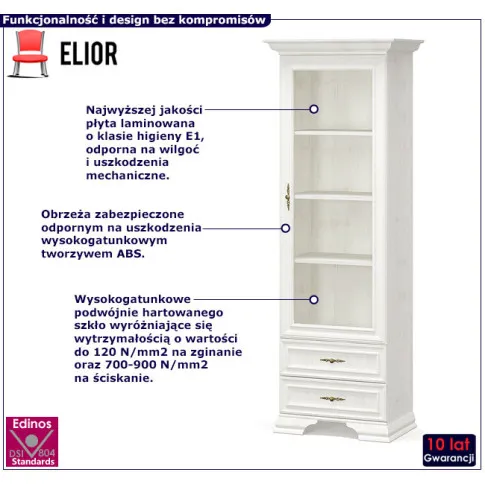 Biały regał słupek Fiorino 15X