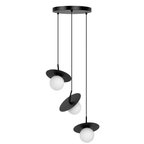 Lampa wisząca z 3 kloszami w kształcie kapeluszy A696-Erga