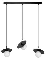 Lampa wisząca na listwie z 3 szklanymi kloszami loft - A697-Erga w sklepie Edinos.pl