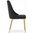 Czarne tapicerowane krzesło do salonu Bionis