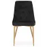 Czarne aksamitne krzesło welurowe Bionis