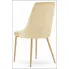 Welurowe krzesło do salonu Bionis jasny beż