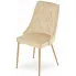 Jasnobeżowe krzesło tapicerowane Bionis