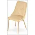 Beżowe welurowe krzesło do salonu Bionis