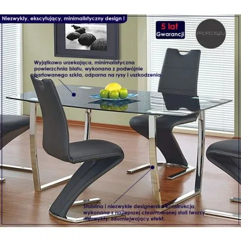 Fotografia Stół szklany Szudo - czarny z kategorii Stoły
