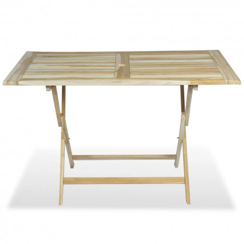Przód stołu z zestawu drewnianych mebli ogrodowych Albert