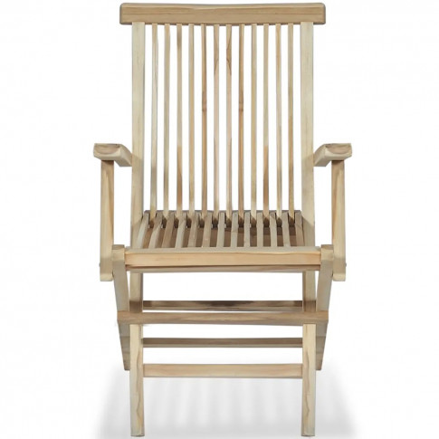 Przód krzesła z zestawu drewnianych mebli ogrodowych Albert