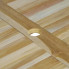 Otwór na parasol w blacie stołu z zestawu drewnianych mebli ogrodowych Albert