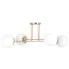 Złota lampa sufitowa z 4 białymi kloszami A707-Reda