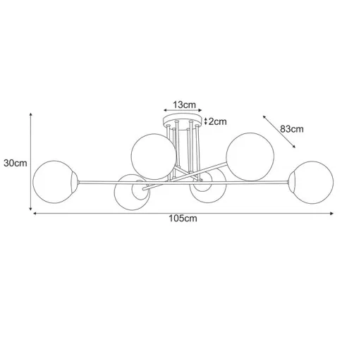 Wymiary lampy A708 Reda