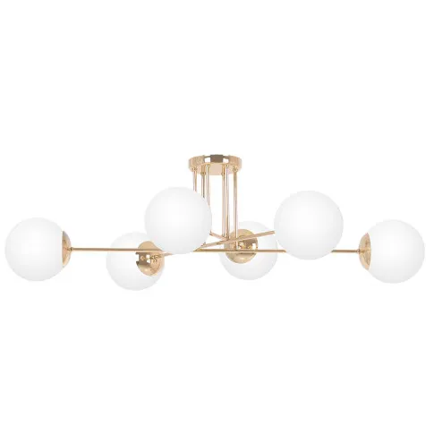 Zlota lampa sufitowa szklane kule A708 Reda