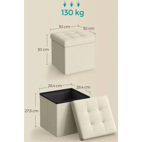 wymiary pikowanej pufy etiosa kremowa biel