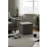 Jasnoszara kwadratowa pufa ze schowkiem Romina