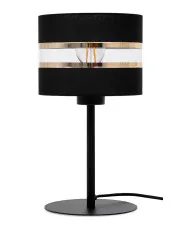 Czarno-złota elegancka lampka stołowa - A711-Sziche w sklepie Edinos.pl