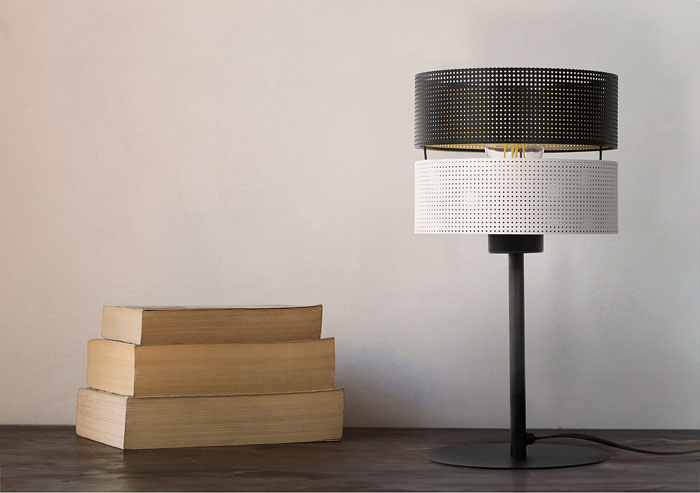 Nowoczesna lampa stołowa z ażurowym abażurem A715-Lemoni