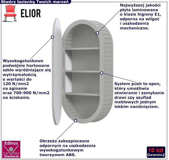 Szafka lazienkowa szafka ścienna Moreno 4X