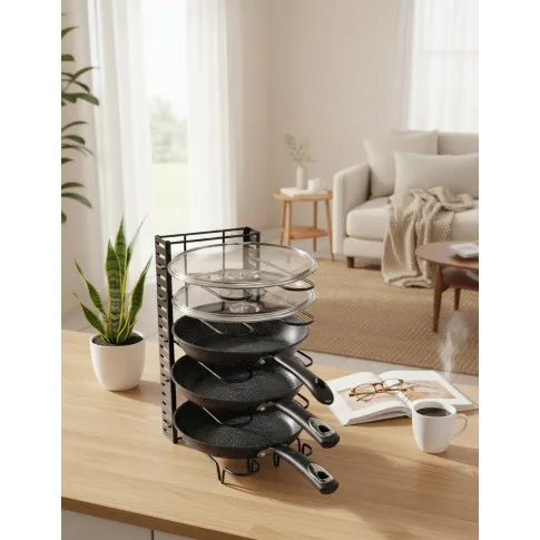 Metalowy organizer kuchenny na patelnie   Shelly 4X